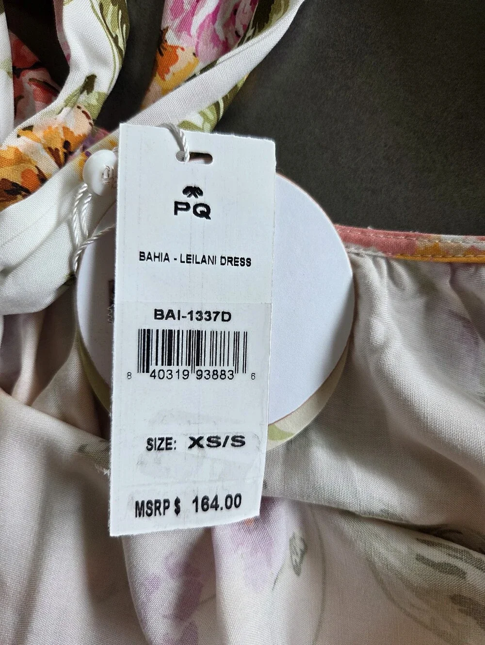 Pq Swim Bahia Leilani Cover Up Dress Size XS/S in Multi NWT $164 Resort Wear